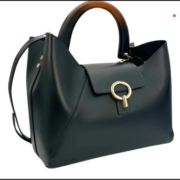 NWT CLAUDIA Firenze Isabela Nero Women’s Black Tote Style Handbag - Picture 1 of 8